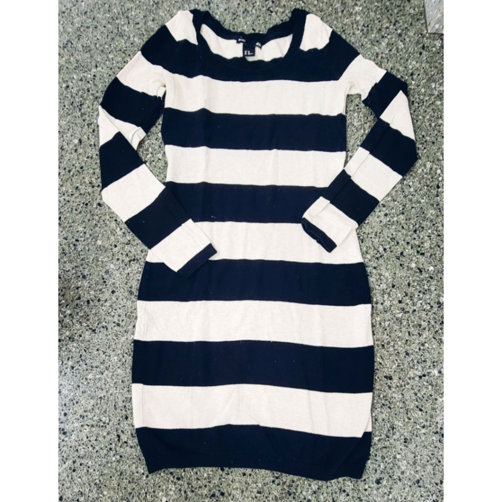 Basic H&M dress mini black and white
